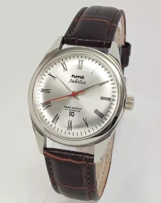 Working Hand Winding HMT Jubilee Silver Dial 17 Jewels For Men's