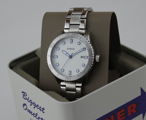 NEW AUTHENTIC FOSSIL DAYLE SILVER BLUE 