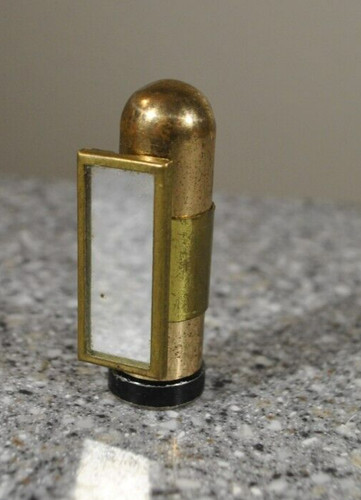 Vtg 1950's Hazel Bishop LIPSTICK TUBE BULLET "Real Real Red" w/Martex Mirror