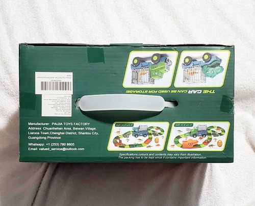 Dinosaur Toys Race Car Tracks Set- Flexible Vehicle Track Toy Playset- 164 pcs - Picture 3 of 11