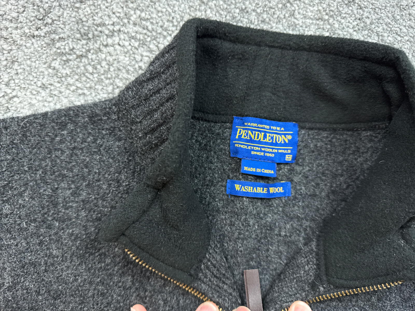 Vintage Pendleton Wool Jacket Medium Gray Tenaya … - image 7