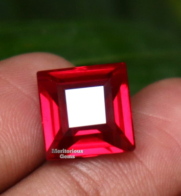 Red Ruby Princess Cut Certified Loose Gemstone Natural Mozambique 10 Ct