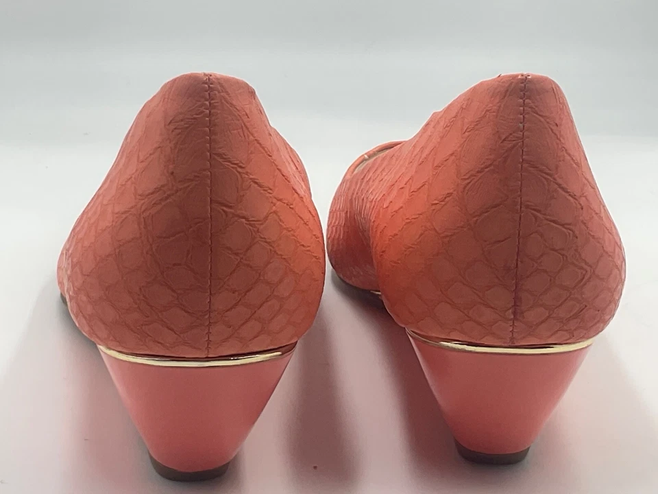 Mujer Alfani Step N Flex Alf Coral Texturizado Tacones de Cuña Talla 9 M Foto 2 de 4