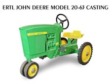 ERTL John Deere 20-63 Casting Pedal Tractor Metal Sign: 12x16"  Free Shipping