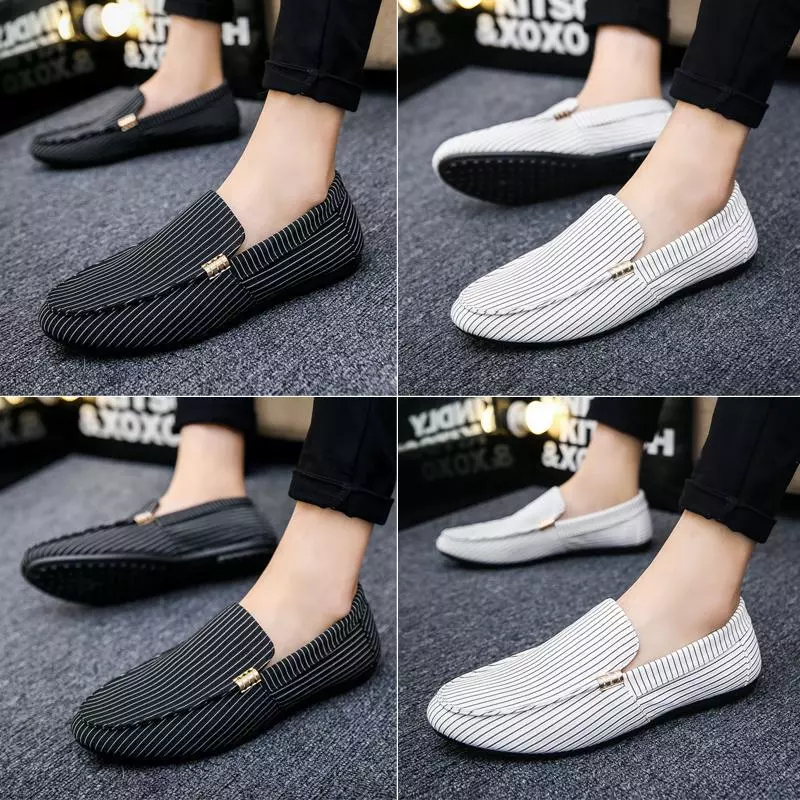 Italy style Men's fashion Flat shoes loafers leisure Genuine