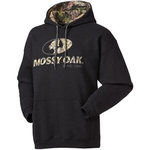 BRAND NEW! Mossy Oak Break Up Men's Camo Puff Logo Hoodie Black Large ...