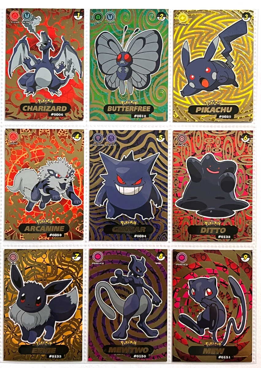 peru pokemon cards 2025 POKEMON SHADOW Cards Full Set 18/18 Peru Special Edition Foil MEW  CHARIZARD
