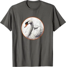 Colorful Retro Mute Swan Design by Bird Fan T-Shirt *NEW* 10 Colors