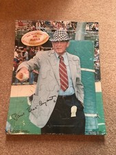 Autographed Bear Bryant #315 Goal Post puzzle University of Alabama Crimson Tide