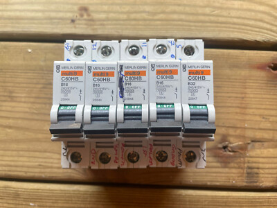 merlin gerin mcb Selection C60HB Range 16amp 32amp