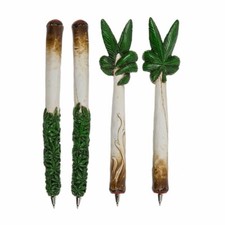 FUNNY JOINT SPLIFF SHAPE PEN JOKE MENS WOMENS NOVELTY RASTA BIRTHDAY PRESENT