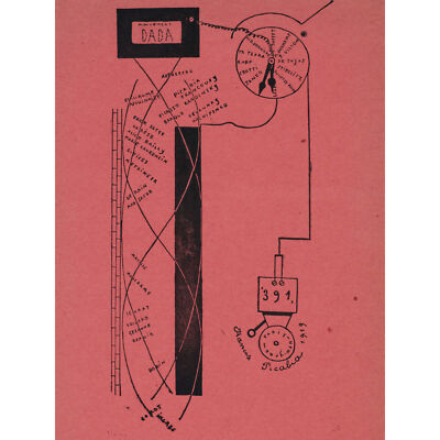Picabia Dada Bewegung Nummer 5 Skizze Diagramm großer Kunstdruck 18 x 24 Zoll