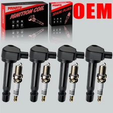 4X OEM Brand Ignition Coil & 4X Iridium Spark plug For Honda Civic 1.7L L4 UF242