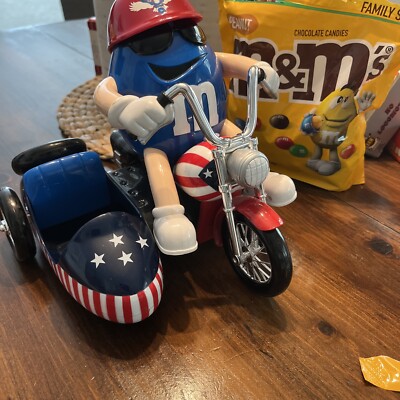 Blue M&M on Motorcycle Candy Dispenser MM2 MM USA BIKER | eBay