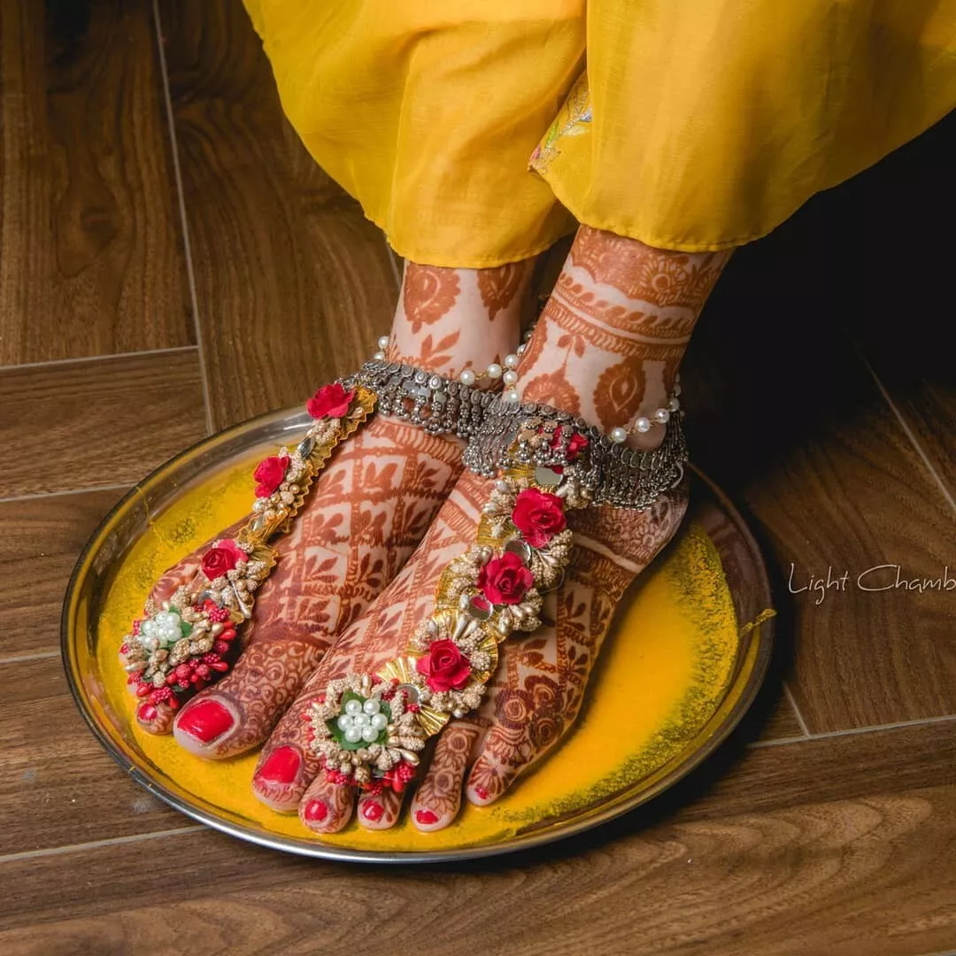 Floral anklets sale