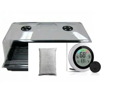 MUSHROOM Vented Humidity Dome FRUITING INCUBATING CHAMBER Kit Tray H DUTY  [DKU]