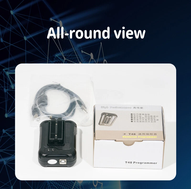 XGecu T48 con 17 Adattatori USB Set Programmatore Universale TL866CS TL866A Aggiornato - Immagine 3 di 4