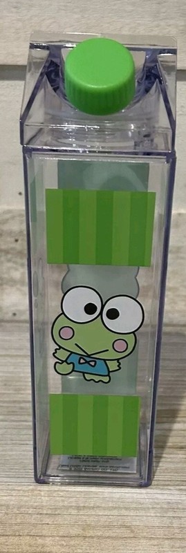 Nwt Sanrio Keroppi Plastic Milk Carton 16 Oz Drink Container Bottle