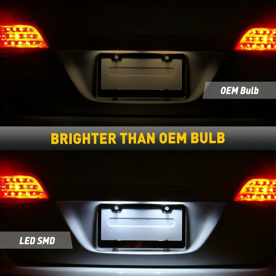 Pair For Lexus IS300 GS300 ES300 RX330 LS430 White SMD LED License Plate Lights Foto 4 de 4