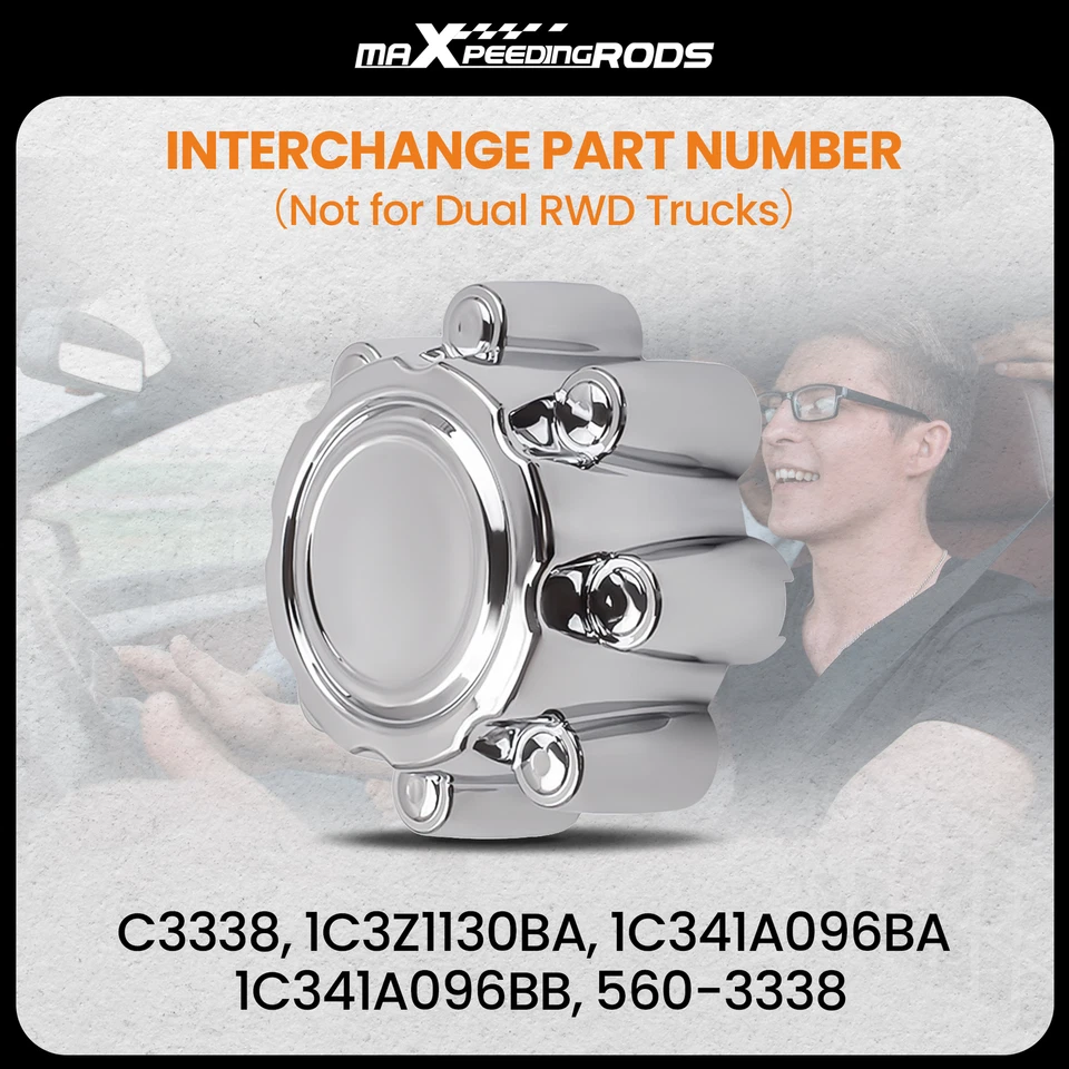 Tapacubos centrales de rueda 8 tacos para Ford F250 F350 Super Duty 1999-2005 1C3Z1130BA Foto 2 de 4