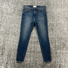 Current Elliott Jeans Womens 30 The High Waist Stiletto Divina Raw Hem Whiskers