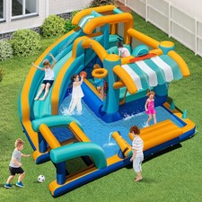 Inflatable Water Slide Bounce House Kids Jump Castle Blower Excluded