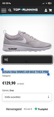 Schuhe Nike WMNS AIR MAX THEA PRM 38,5