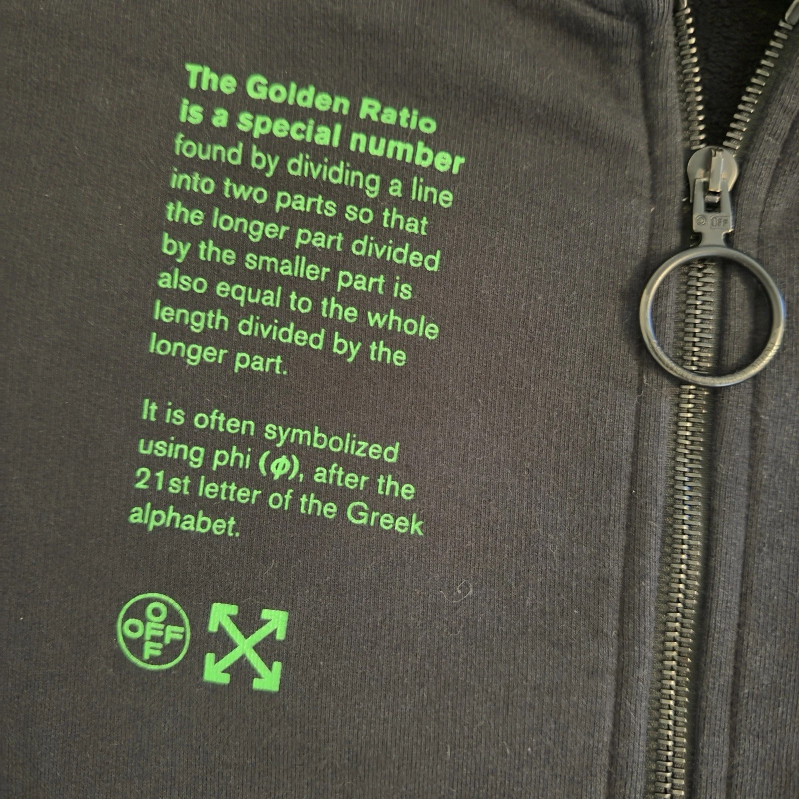 OFF WHITE Felpa Off White 20s Grafica Rapporto Dorato