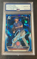 2023 Bowman Draft Sapphire Jaxon Wiggins PSA 10 Auto Signed BDC-50 Cubs 1st RC D
