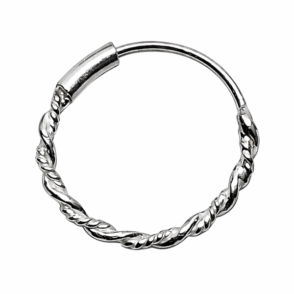 Nasenring Gedreht Tribal 8 Mm Hell 925 Sterling Silber Septum Ohrring Schmuck-image