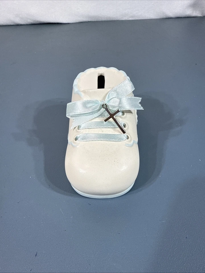 Banco de botines Gregg Gift bautizado en Cristo bebé niño, 2,25 pulgadas, azul Foto 2 de 4