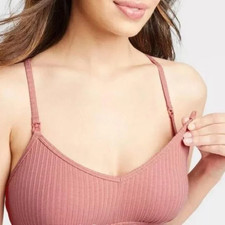 NEW with Tags Auden Nursing Bralette - Rose Pink - Small - Cottom Blend