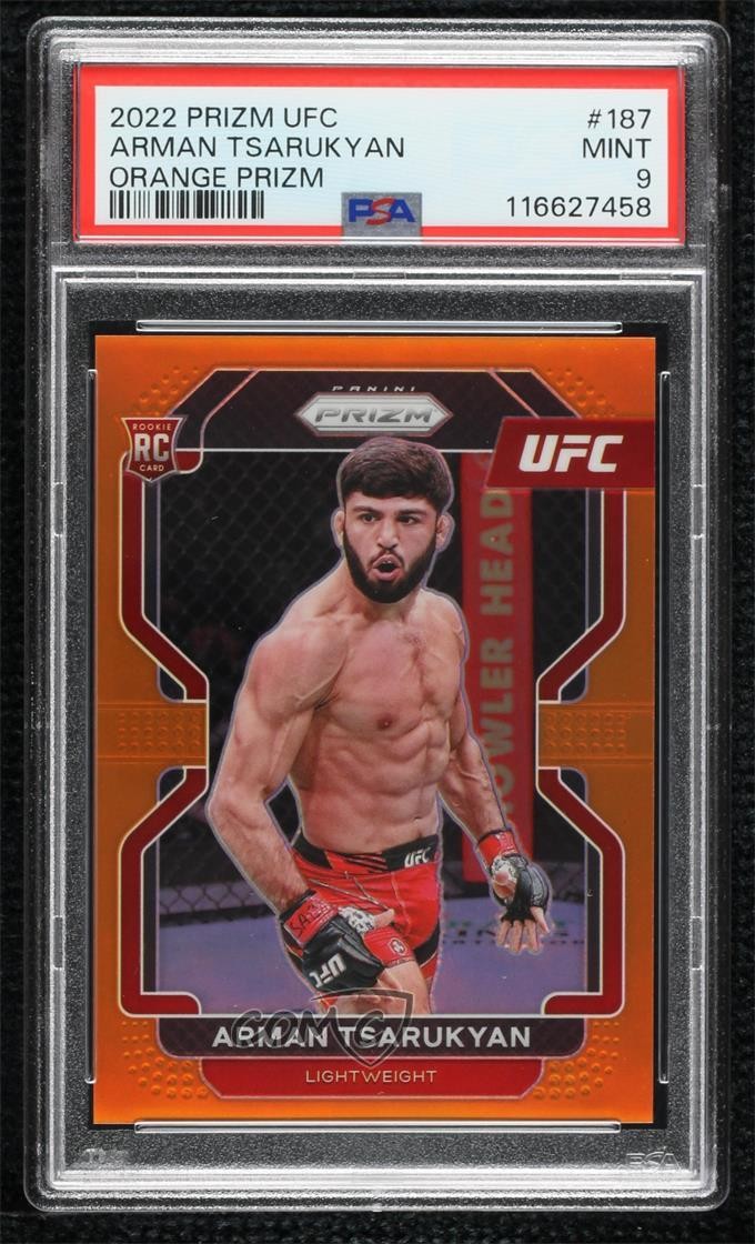 2022 Panini Prizm UFC Orange 33/99 Arman Tsarukyan PSA 9 MINT Rookie RC 01b5