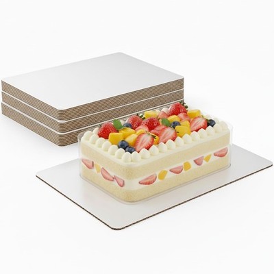 20PCS Rectangle Cake Boards,13.75 x 9.75 Inch White Greaseproof Cardboard, Di...