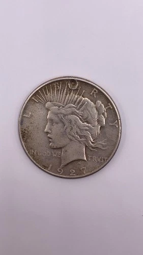 1927-P Silver Peace Dollar - Philadelphia - 90% Silver- F-VF