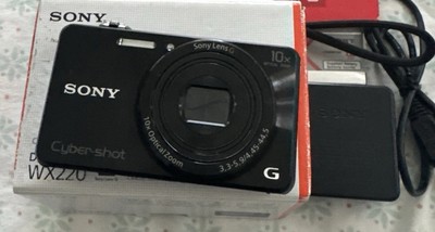 Sony Cyber-shot DSC-WX220 Black Digital Compact Camera With 32 Gb Sd Card