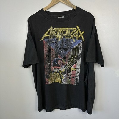 Vintage Anthrax T-Shirt 80er 90er Judge Dredd Thrashed Single Stitch Brockum, XL
