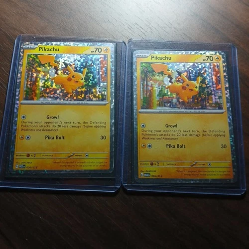 2) POKEMON PIKACHU HOLOGRAPHIC CARD #6/15 MCDONALD'S, GROWL PIKA BOLT