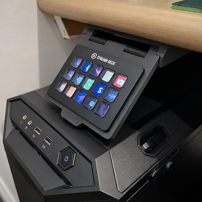 Sliding Under Desk Mount for Elgato Stream Deck MK2 (15-Key)   Clean Setup