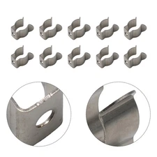 Stainless Steel Tool Storage Clips 10 Pack for Easy Garage Organization