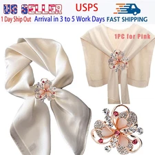 1Pc Pink Scarf Accessory Buckle Versatile Luxury Scarf Clip Scarves Shawls