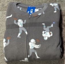 NWT Carters Boys Fleece Footed Blanket Sleeper Pajamas Football you pick size