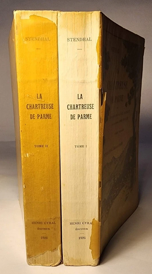 1926 LA CHARTREUSE DE PARME by STENDHAL 2VOL HAND POCHOIR PLATES ! ITALIAN TALE - Image 3 of 4