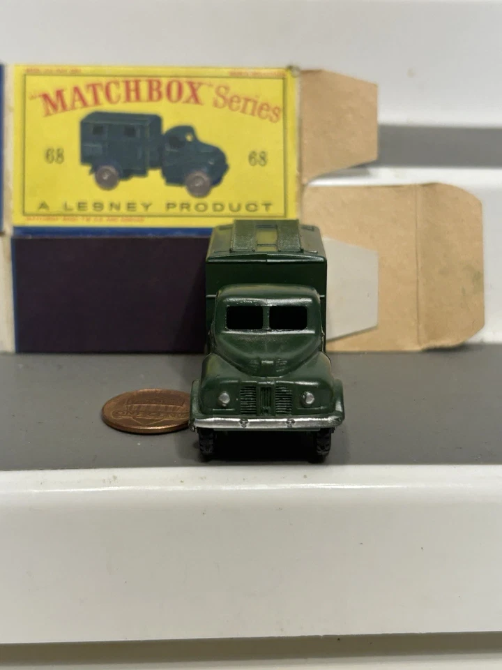 Vintage Matchbox Lesney 68 Army Wireless Truck Austin MK2 Radio England Toy Car - Image 3 of 4