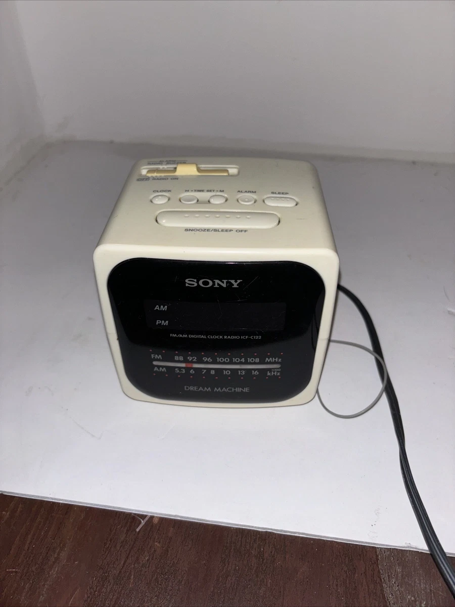 Sony Dream Machine Cube Alarm Clock AM/FM Radio Model ICF-C122