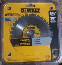 Dewalt Metal Cutting 5 3/8 30t 20mm Aluminum Blade Dw9052