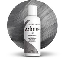 Adore Platinum Semi Permanent Hair Dye 4 Fl Oz Vegan Ammonia Free Coloring Agent