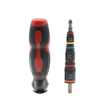 Malco Products C-Rhex 7-In-1 Flip Bit #2 Phillips Socket Set With Premium Grip