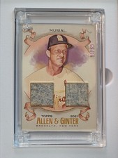 2021 Topps Allen & Ginter Stan Musial Dual Relic 10/25 Game Worn 1962 Cardinals