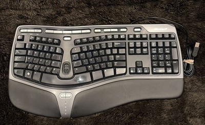 Microsoft Natural Ergonomic Keyboard 4000 V1.0 KU-0462 Wired OEM Tested Working